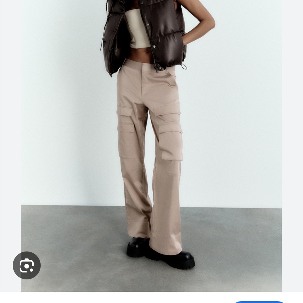 Zara leather brown vest - Picture 3 of 4